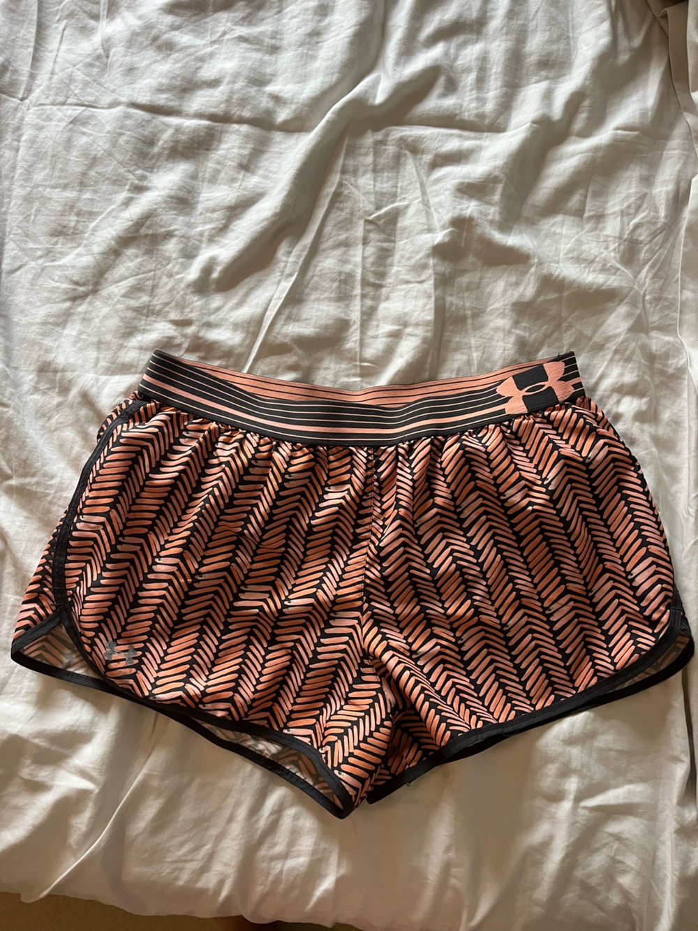Under Armour Pink Chevron-Style Skater Skirt with Black Trim
